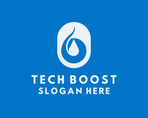 Simple Water Droplet logo design