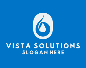 Simple Water Droplet logo design