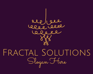 Gold Chandelier Light logo design