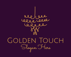 Gold - Gold Chandelier Light logo design