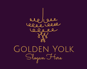 Gold Chandelier Light logo design