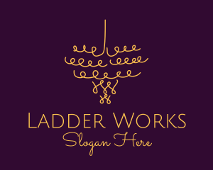 Gold Chandelier Light logo design