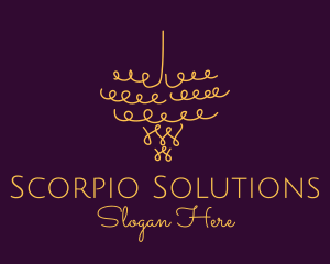 Gold Chandelier Light logo design