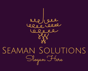 Gold Chandelier Light logo design