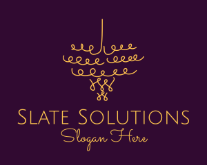 Gold Chandelier Light logo design