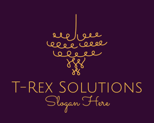 Gold Chandelier Light logo design