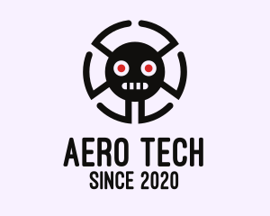 Tech Spider Face logo design