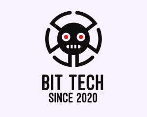 Tech Spider Face logo design