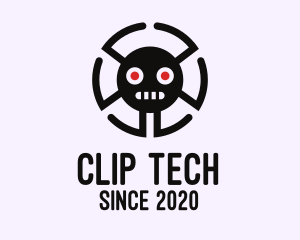 Tech Spider Face logo design