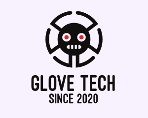 Tech Spider Face logo design