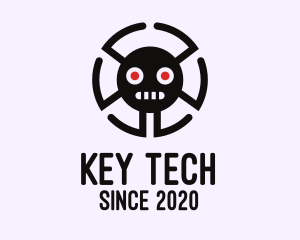 Tech Spider Face logo design