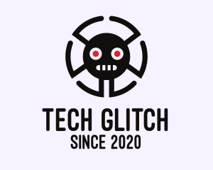 Tech Spider Face logo design