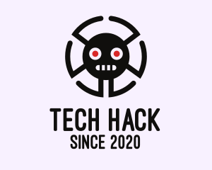 Tech Spider Face logo design