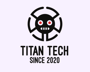 Tech Spider Face logo design