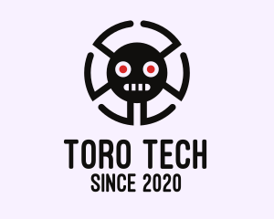 Tech Spider Face logo design