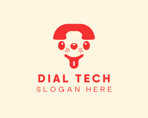 Dial - Telephone Head Cartoon logo design