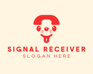 Receiver - Telephone Head Cartoon logo design