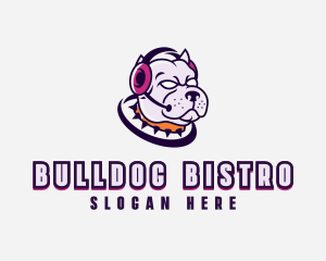 Bulldog - Headphones Bulldog Gamer logo design