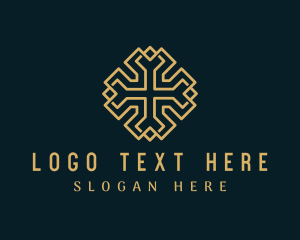 Missionary - Yellow Holy Crucifix logo design