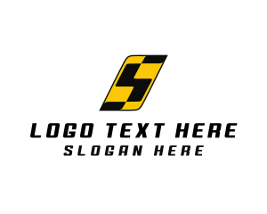 Black And Yellow - S Speed Racer logo design