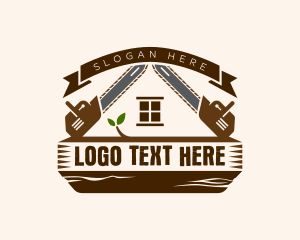 Chainsaw Carpentry Woodwork Logo