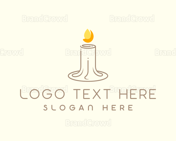 Candle Light Fire Logo