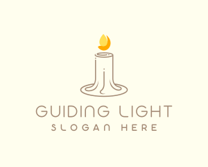 Wax Candle Light logo design