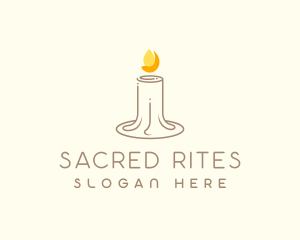 Ritual - Candle Light Fire logo design