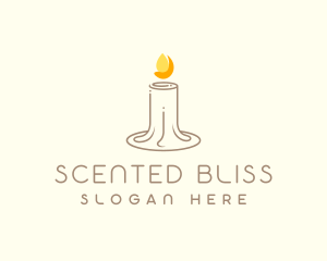 Fragrant - Candle Light Fire logo design