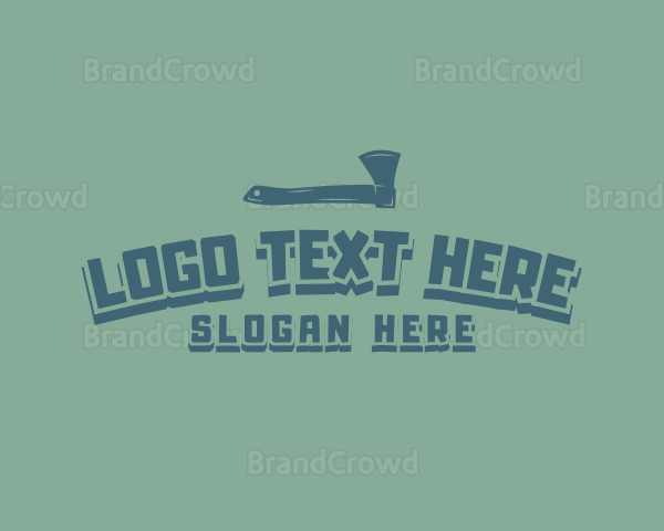 Axe Woodwork Wordmark Logo