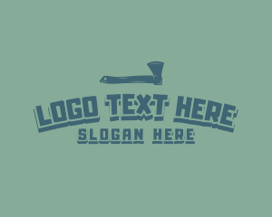 Log Cabin - Axe Woodwork Wordmark logo design