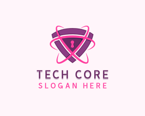 Cybersecurity Tech Shield logo design