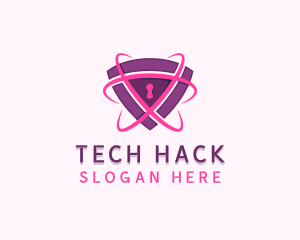 Cybersecurity Tech Shield logo design