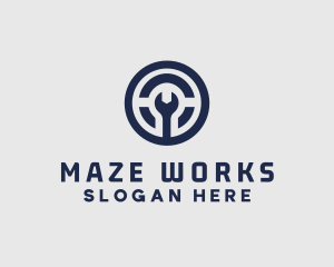 Maintenance Mechanic Repair Wrench logo design