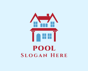 Village - Red Roof House logo design