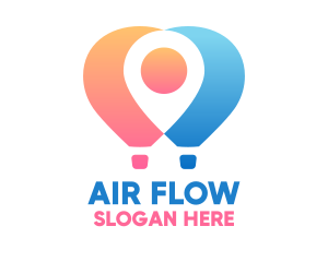 Location Air Balloon logo design