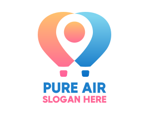 Location Air Balloon logo design