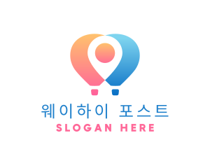 Location Air Balloon logo design