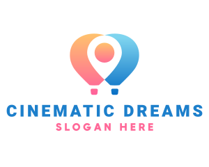 Location Air Balloon logo design