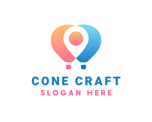 Location Air Balloon logo design