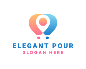 Location Air Balloon logo design