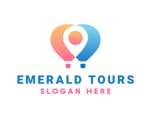 Location Air Balloon logo design