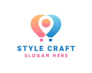 Location Air Balloon logo design