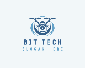 Tech Drone Surveillance Camera  logo design