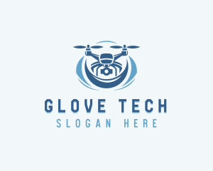 Tech Drone Surveillance Camera  logo design