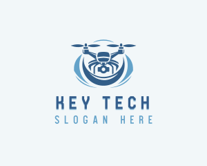 Tech Drone Surveillance Camera  logo design