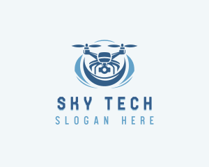 Tech Drone Surveillance Camera  logo design