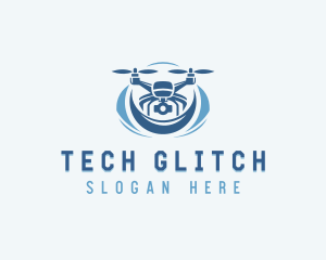 Tech Drone Surveillance Camera  logo design