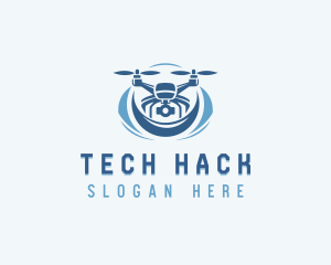 Tech Drone Surveillance Camera  logo design