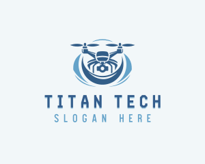 Tech Drone Surveillance Camera  logo design